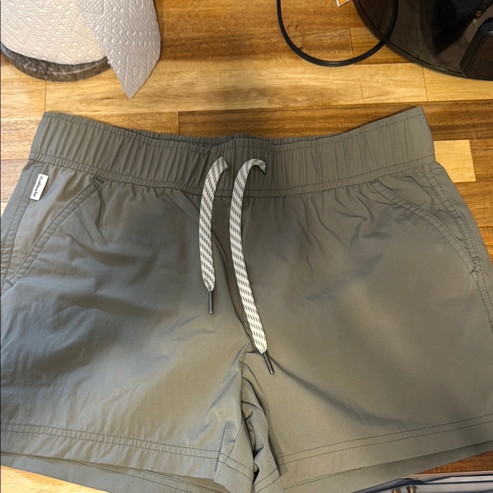 Avalanche Green Athletic Shorts Lightweight Elastic Waist